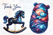 Celestial Midnight Blue Baby Nursery, a Seasonal Illustration by RobertsArt (Thumbnail 5 of 8)