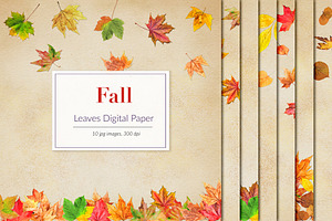 Watercolor Fall Digital Paper