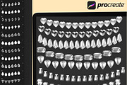 130 Procreate Diamonds Brushes, a Brush Add-On by DrawingStoryShop (Thumbnail 3 of 6)