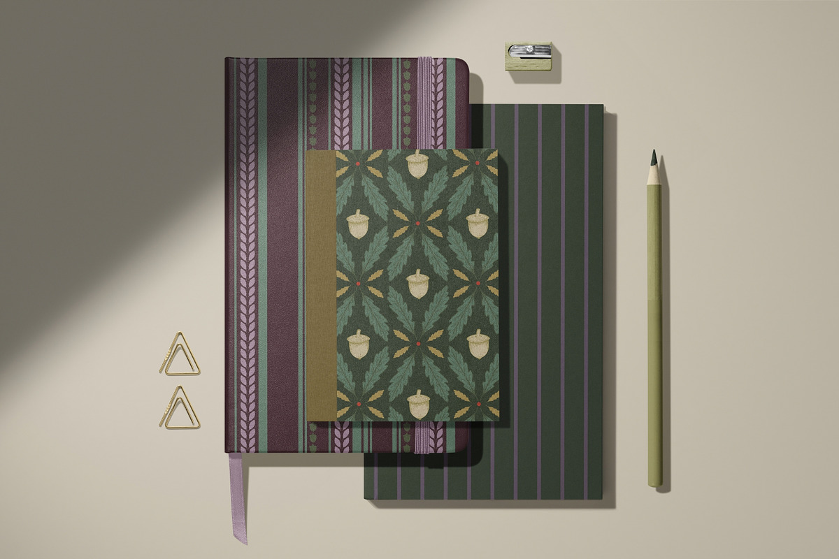 Hand-drawn fall botanical patterns, a Pattern Graphic by Enia Grace (Photo 3 of 12)