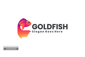 Gold Fish Gradient Colorful Logo, a Branding & Logo Template by ivan_artnivora