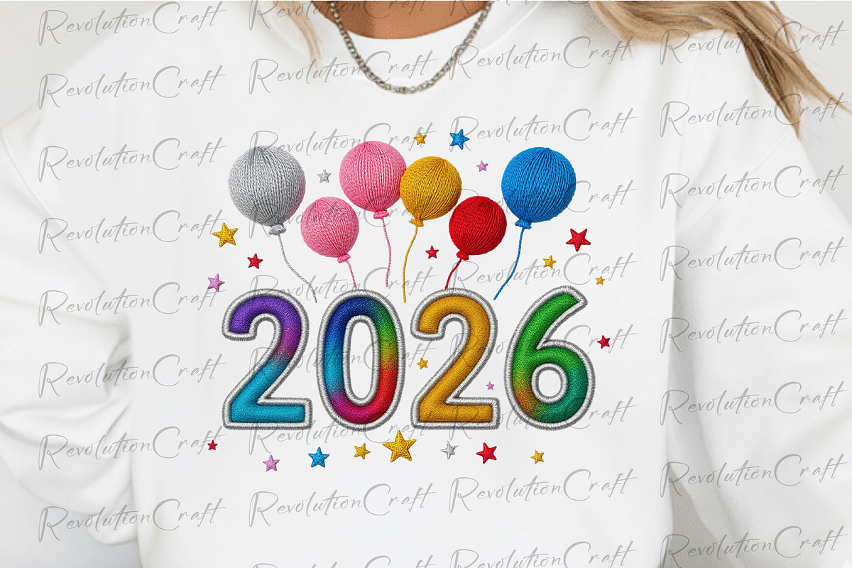 Yarn Crochet Happy New Year 2026 Png, an Illustration by OK Design (Photo 2 of 4)