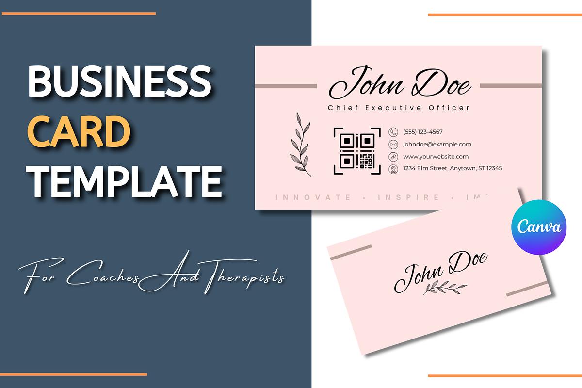 Life Coach Business Card Template, a Business Card Template by AwaisTheTechie (Photo 1 of 3)
