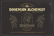 Bohemian Alchemist 5 Font + 15 Badge, a Script Font by Opus Nigrum (Thumbnail 6 of 17)