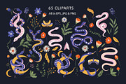 Snake Illustration & pattern bundle, an Animal Illustration by Red Ink (Thumbnail 3 of 9)