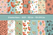 Mid Century Modern Seamless Patterns, a Pattern Graphic by Blynn Pippen (Thumbnail 2 of 9)