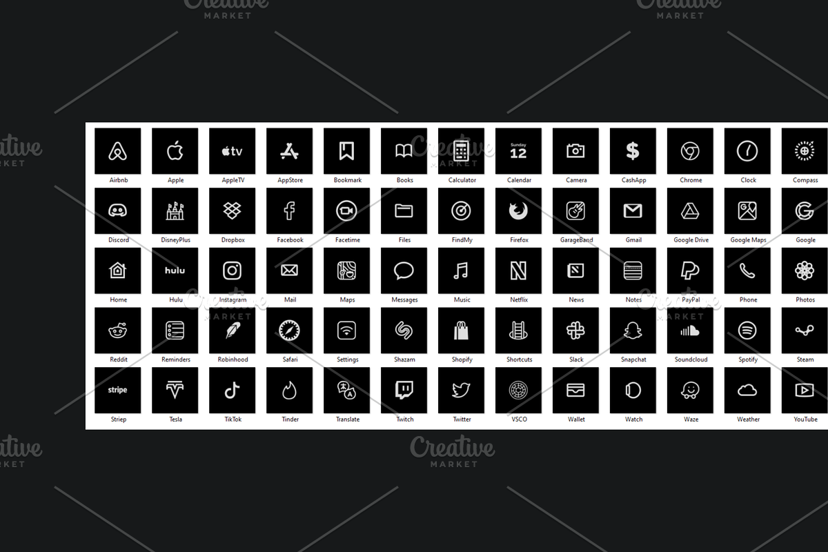 Minimal iOS 14 Icons Pack, an Icon by TritonDesign (Photo 4 of 5)