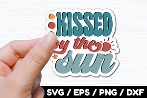 Retro Summer Stickers SVG Bundle