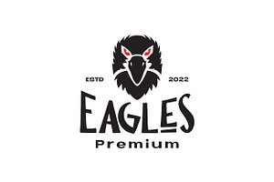 Bird Eagle Red Eyes Vintage Logo