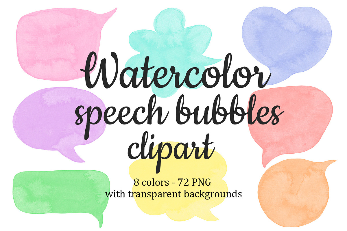 Speech bubbles clouds, an Object Graphic by SweetRenieDesigns (Photo 1 of 4)