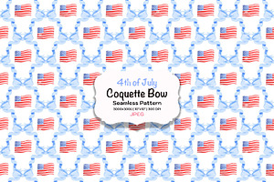 American Flags Coquette Bow Seamless