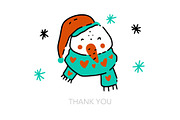 Snowman Christmas Graphic Pack., an Illustration by ClipArtRoom (Thumbnail 6 of 6)