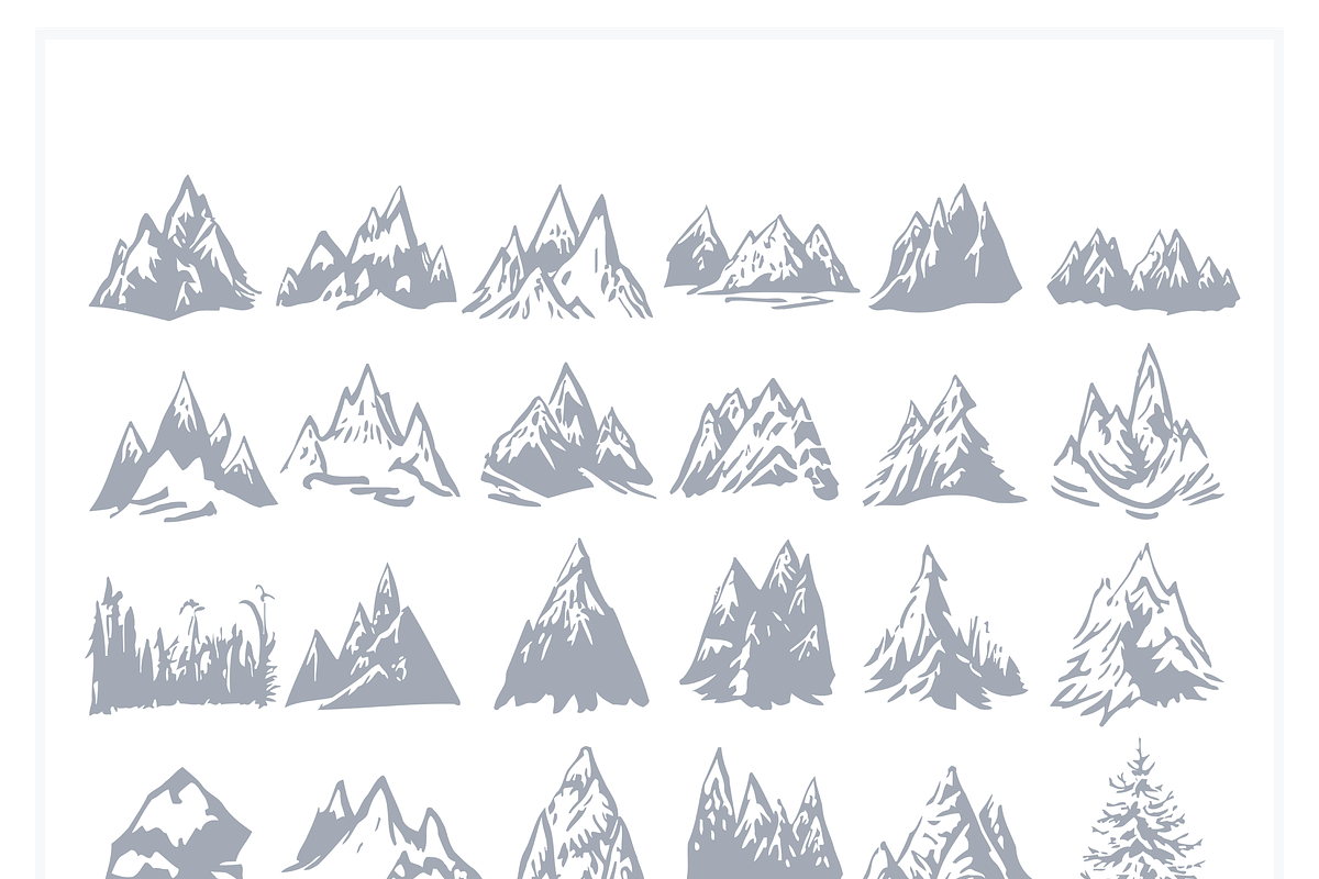 Stylized Mountain Silhouettes, a Texture Illustration by CarWrap design (Photo 3 of 3)