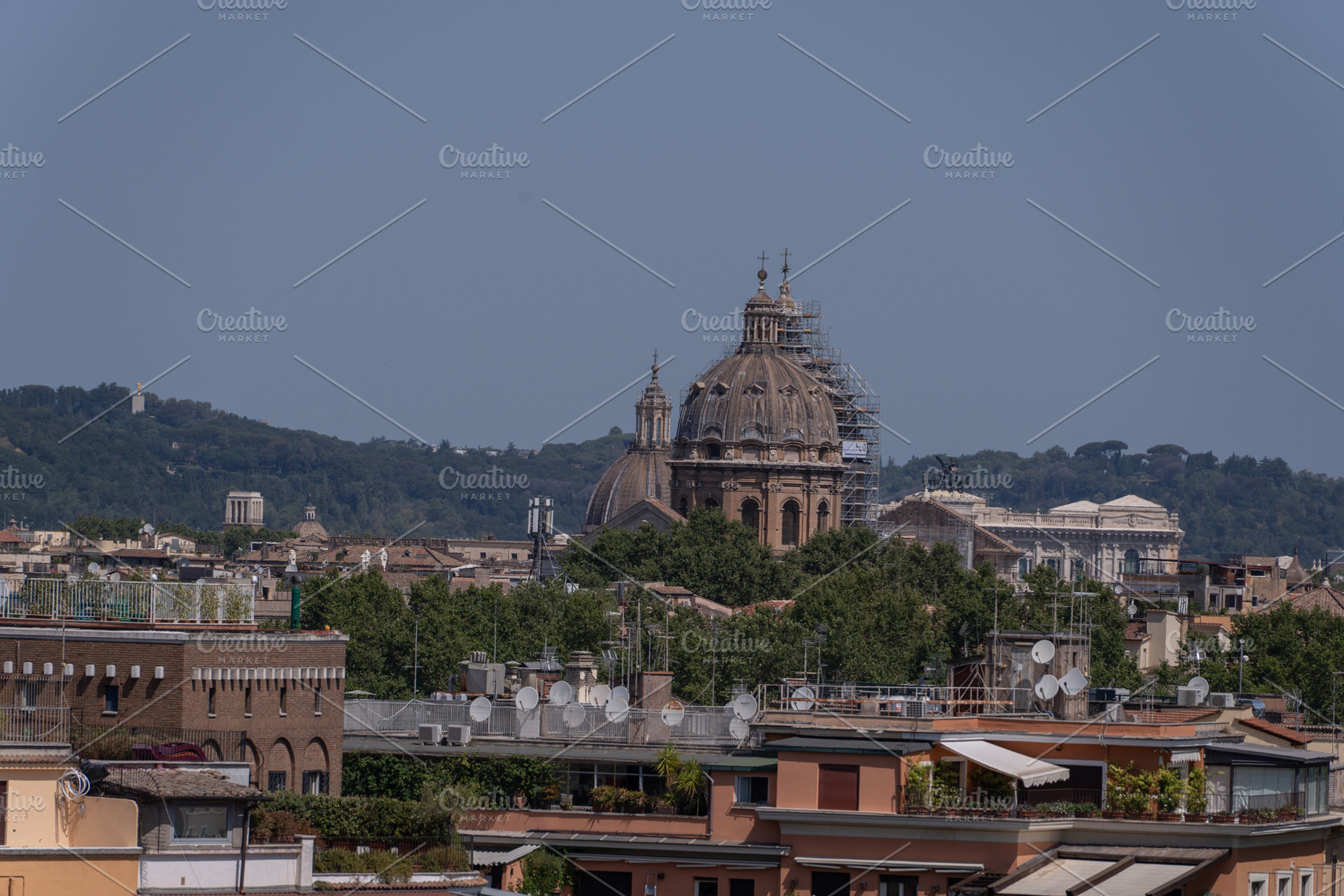 View from the Giardino degli Aranci to historical part of Mediev, an Architecture Photo by Anna Bogush