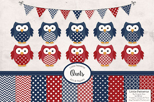 Premium Owl Vectors & Digital Papers, an Animal Illustration by Amanda Ilkov