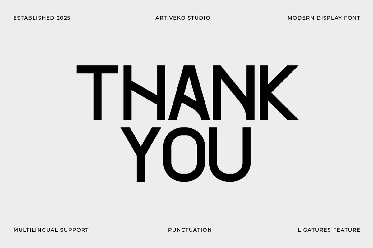 Northe Trendy Logo Font, a Sans Serif Font by Artiveko (Photo 12 of 12)