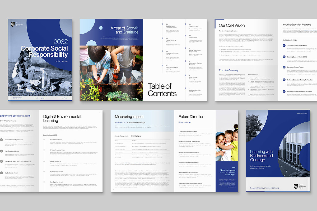 CSR Report Brochure Template, a Brochure Template by BrandPacks (Photo 2 of 6)