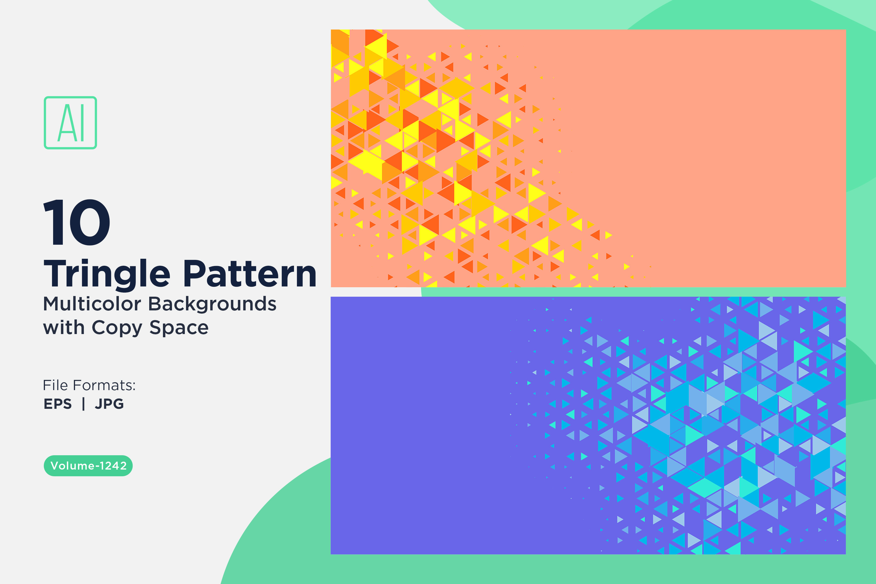 Vibrant Triangles Pattern Background, a Pattern Graphic by shahsoft