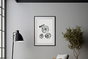 Black ink flower drawing pack, a Decorative Illustration by Pollyksena (Thumbnail 2 of 3)