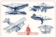Vintage Aircraft Illustrations, a Transportation Illustration by Mr Vintage (Thumbnail 5 of 9)