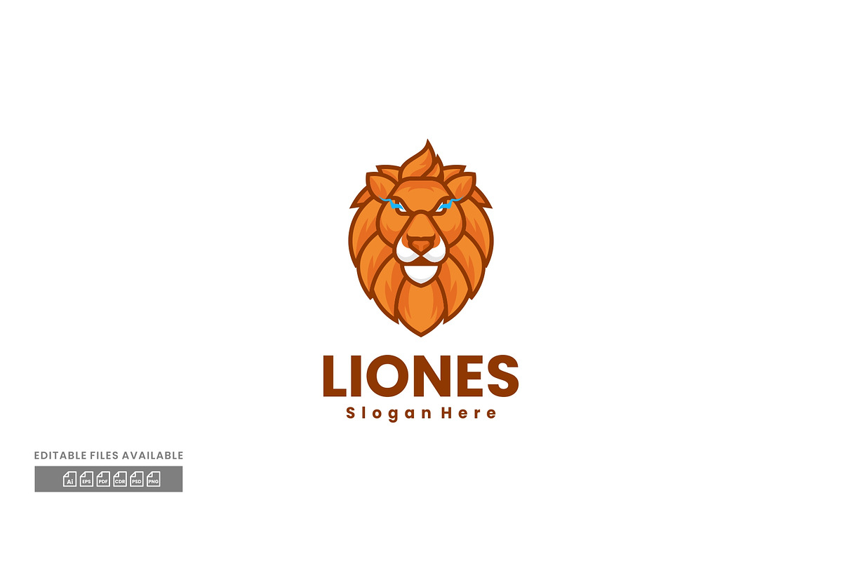 Lion Simple Mascot Logo, a Branding & Logo Template by ivan_artnivora