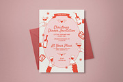Doodle Christmas Dinner Invitation, a Card Template by Guuver (Thumbnail 2 of 3)