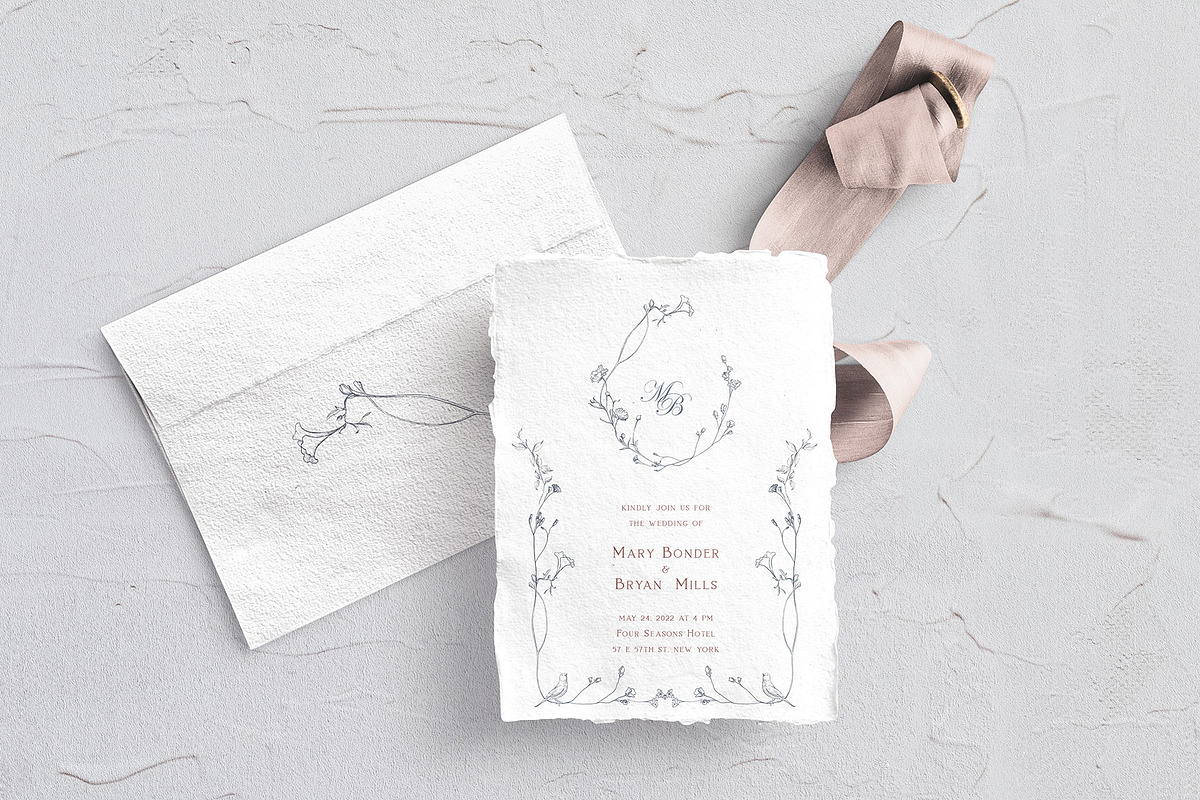 Fine line flower logo elements, an Object Illustration by Sensual Art (Photo 5 of 5)