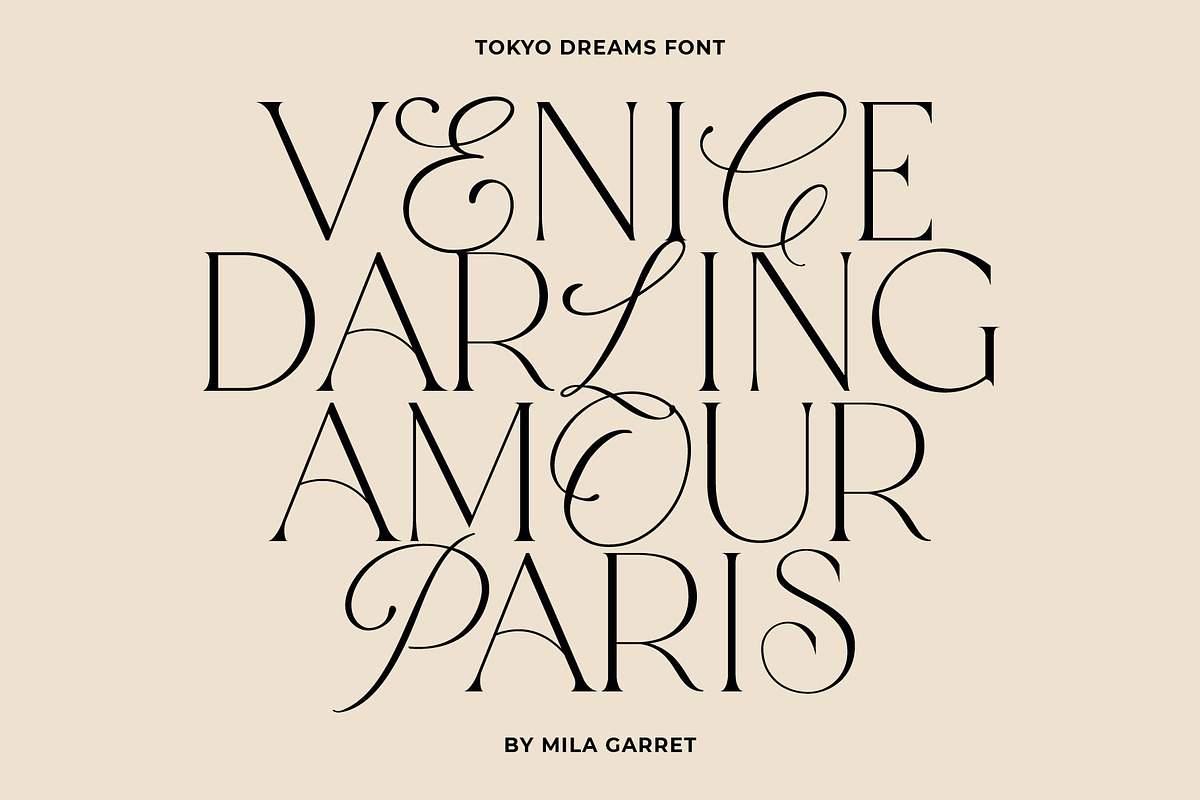 Tokyo Dreams Display Ligature Serif, a Serif Font by Mila Garret (Photo 18 of 28)