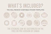 DIY Packaging Sticker Templates, a Stationery Template by SunshineStudioBoutique (Thumbnail 2 of 10)