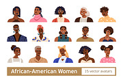 African-American women portraits set, a Person Illustration by Good Studio (Thumbnail 1 of 16)