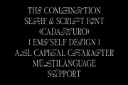 ED Cadamuro - Combination font, a Serif Font by Emyself Design (Thumbnail 6 of 10)
