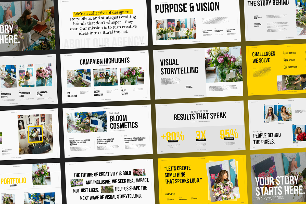 Creative Agency Pitch PowerPoint, a Presentation Template by SLAB! Design (Photo 4 of 9)