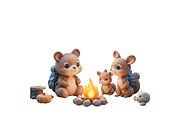 3D Camping Animal Clipart, a Seasonal Illustration by Creative design (Thumbnail 2 of 7)