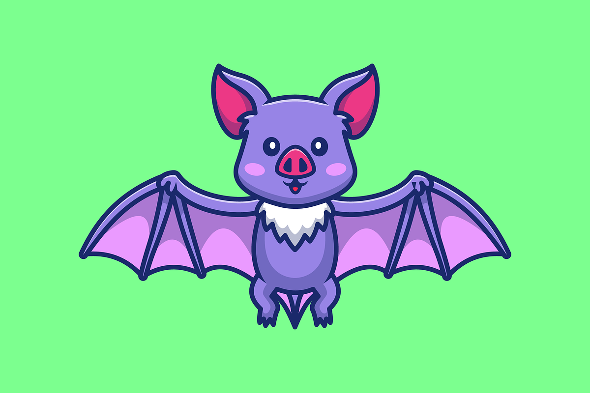 Cute Bat Flying Cartoon, an Animal Illustration by Catalyst Labs (Photo 2 of 3)