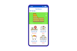 Trip Planner Smartphone Interface