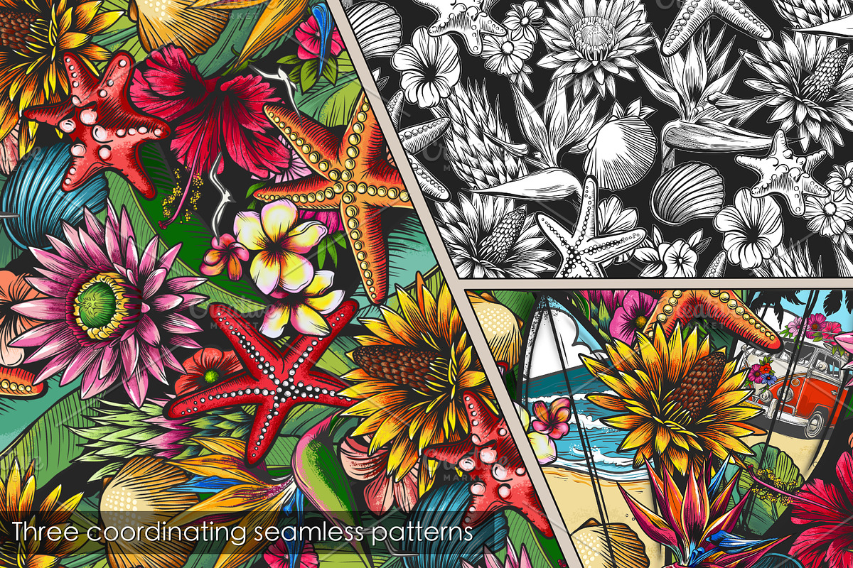 TROPIC MODE – Surface Design Kit, a Pattern Graphic by IrinaCzaran (Photo 2 of 6)