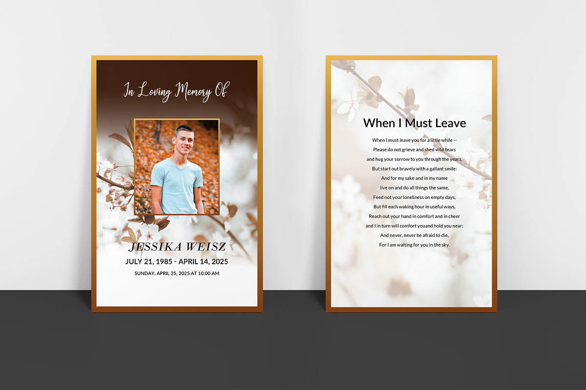Funeral Program And Prayer Card, a Brochure Template by crazyOWL (Photo 7 of 8)