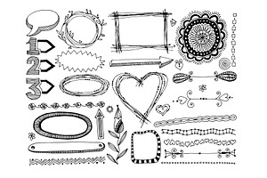 800 DOODLE ELEMENTS SET