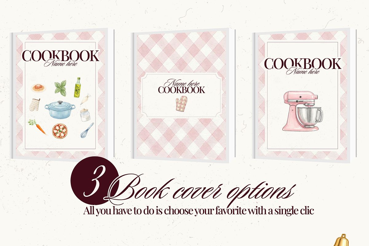 Printable family cookbook template, a Social Media Template by PixelBloomClub (Photo 2 of 8)