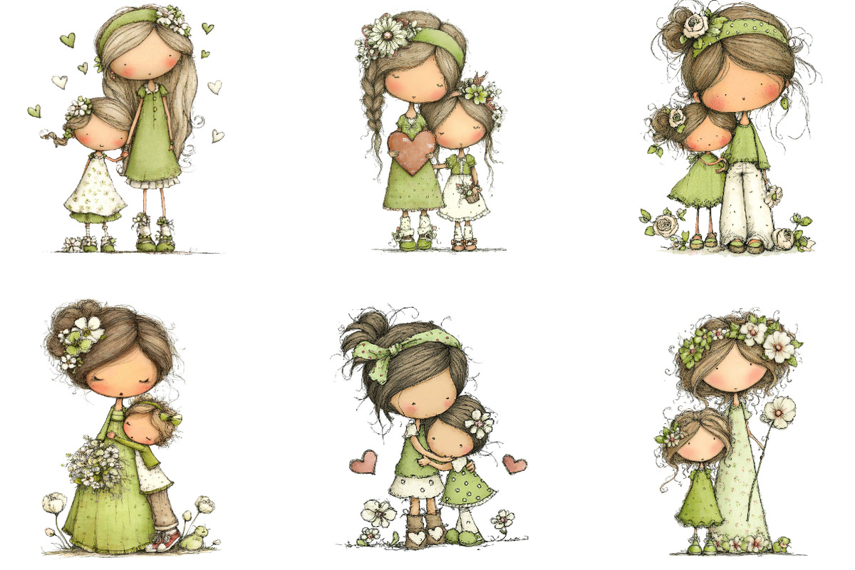 Whimsical Mother’s Day Clipart, a Seasonal Illustration by Designking (Photo 2 of 5)