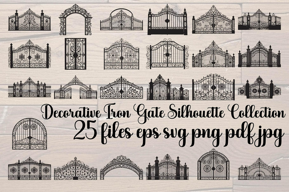 Decorative Iron Gate Bundle, a Decorative Illustration by Designer_Momina (Photo 1 of 26)