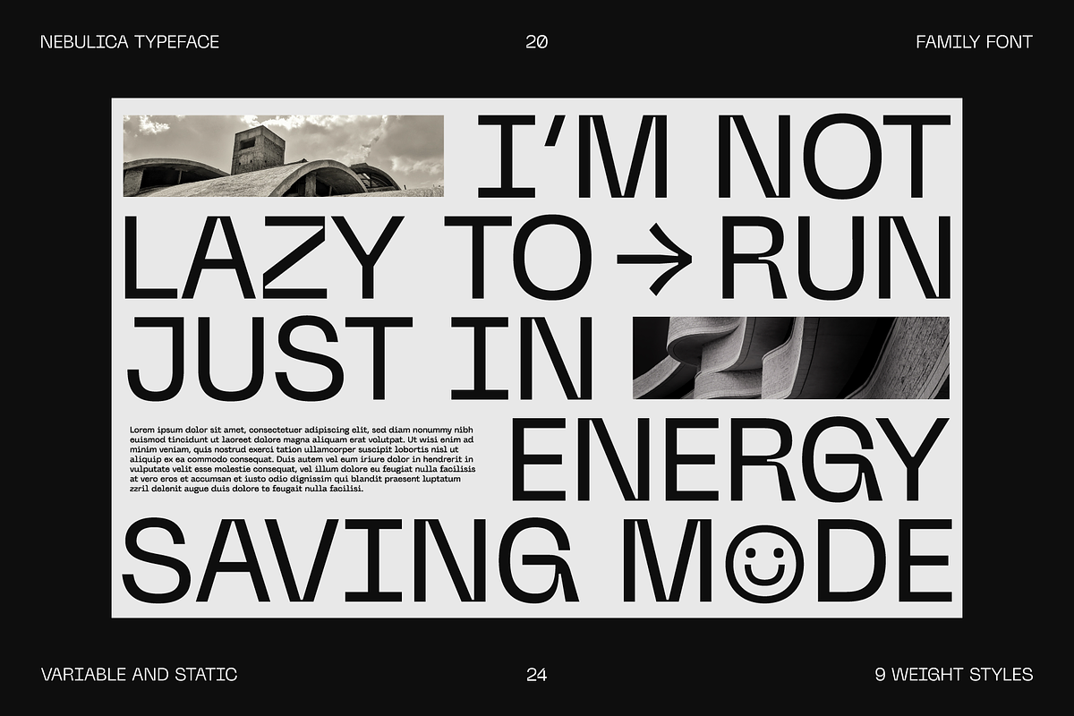 Nebulica - Geometric Family Font, a Sans Serif Font by Zarma Type (Photo 4 of 12)