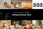 Honey Artisan Jars AI Prompt, a Food & Drink Photo by cidcud_graphic (Thumbnail 1 of 2)