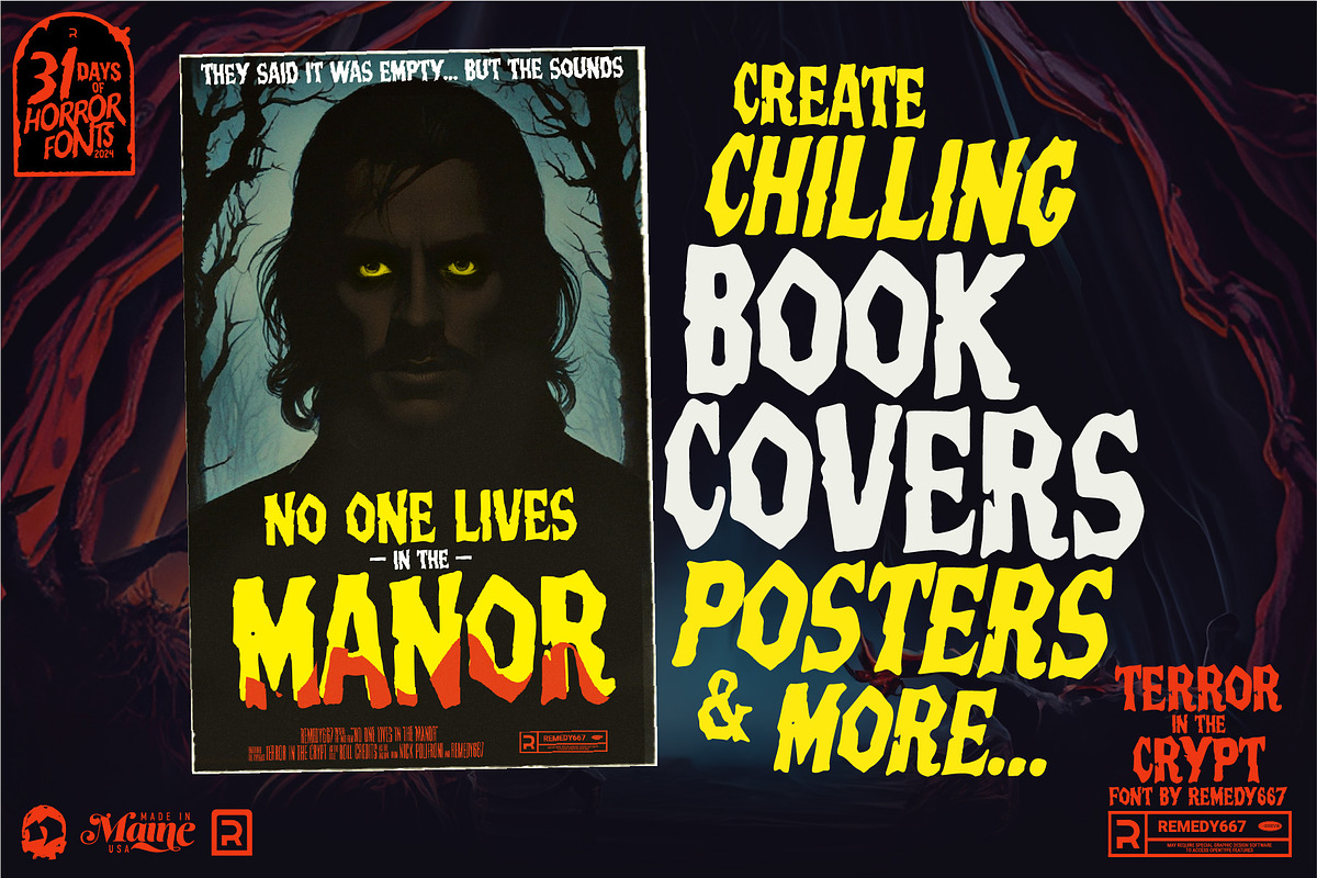 Terror in the Crypt, a Handwritten Font by Remedy667 (Photo 3 of 5)