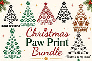 Christmas Paw Print PNG Bundle, a Seasonal Illustration by Tanya Kart (Thumbnail 1 of 9)