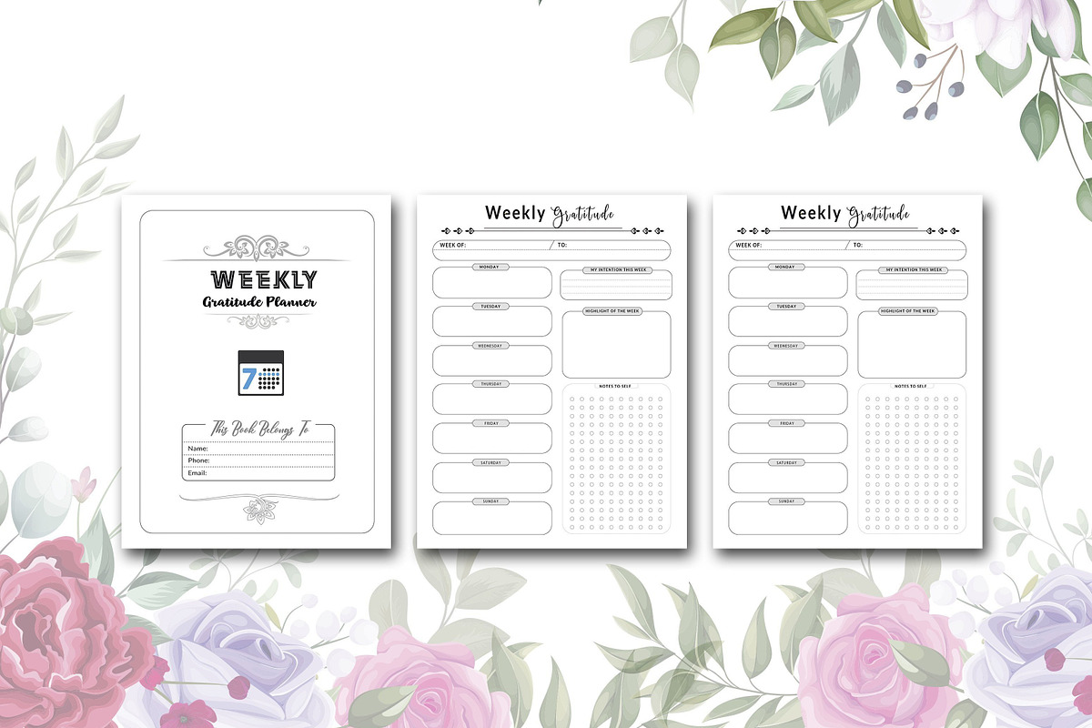 Weekly Gratitude Journal, a Stationery Template by design_hut (Photo 2 of 3)