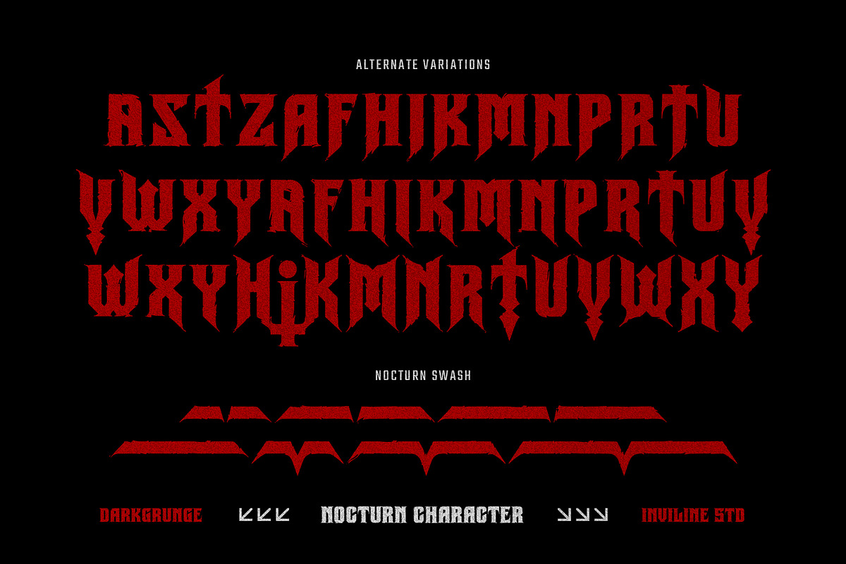 Nocturn - Display Grunge Font, a Handwritten Font by Inviline.co (Photo 10 of 15)