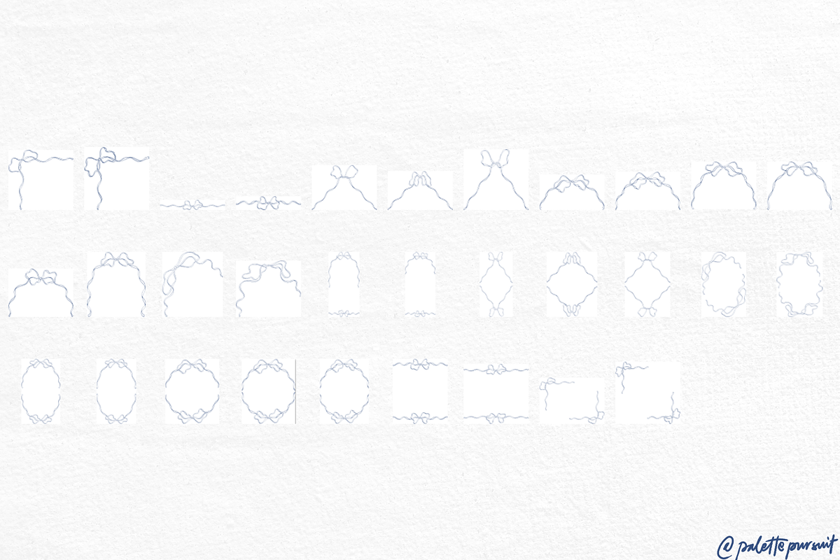 Coquette ribbons and bows frames, a Shape Add-On by Palette Pursuit (Photo 5 of 5)