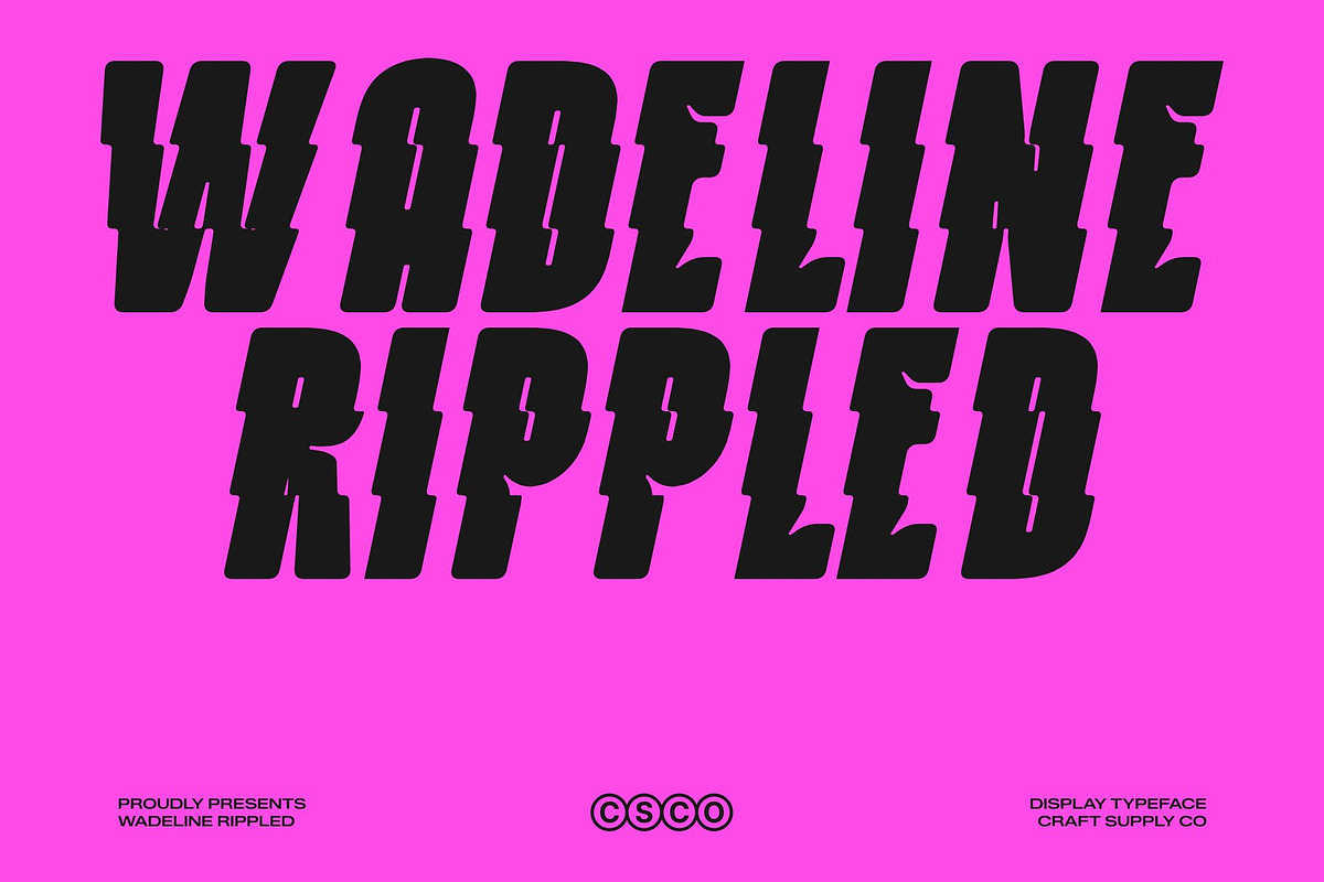 Wadeline Rippled, a Sans Serif Font by Craft Supply Co. (Photo 1 of 8)