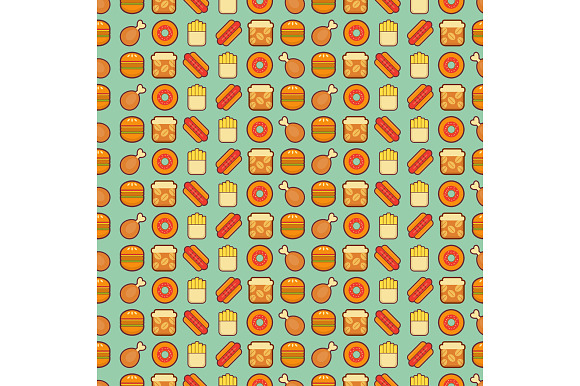 two fast food seamless backgrounds preview 3